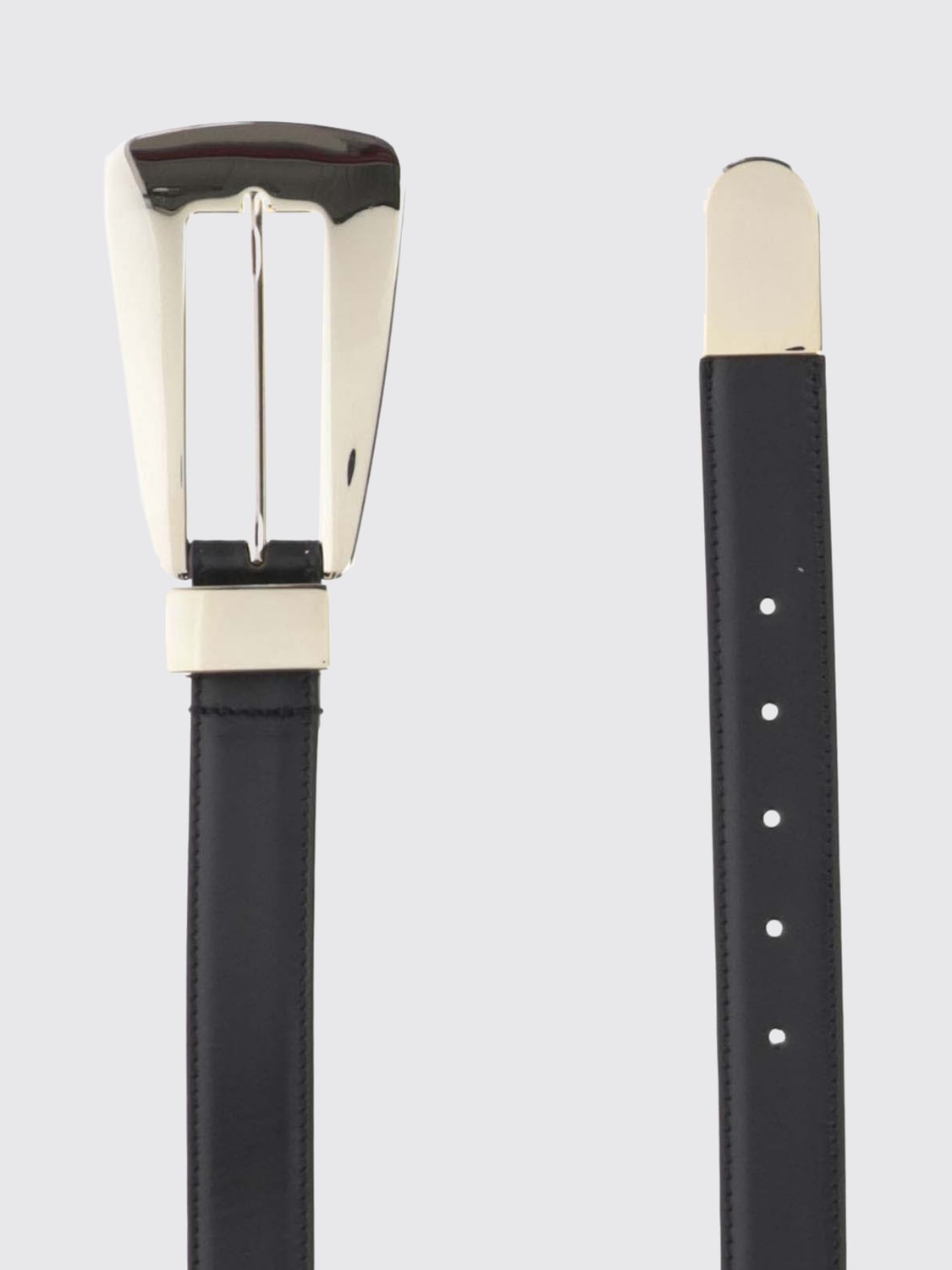 KHAITE CINTURA: Cintura Lucca Khaite in pelle , Nero - Img 2