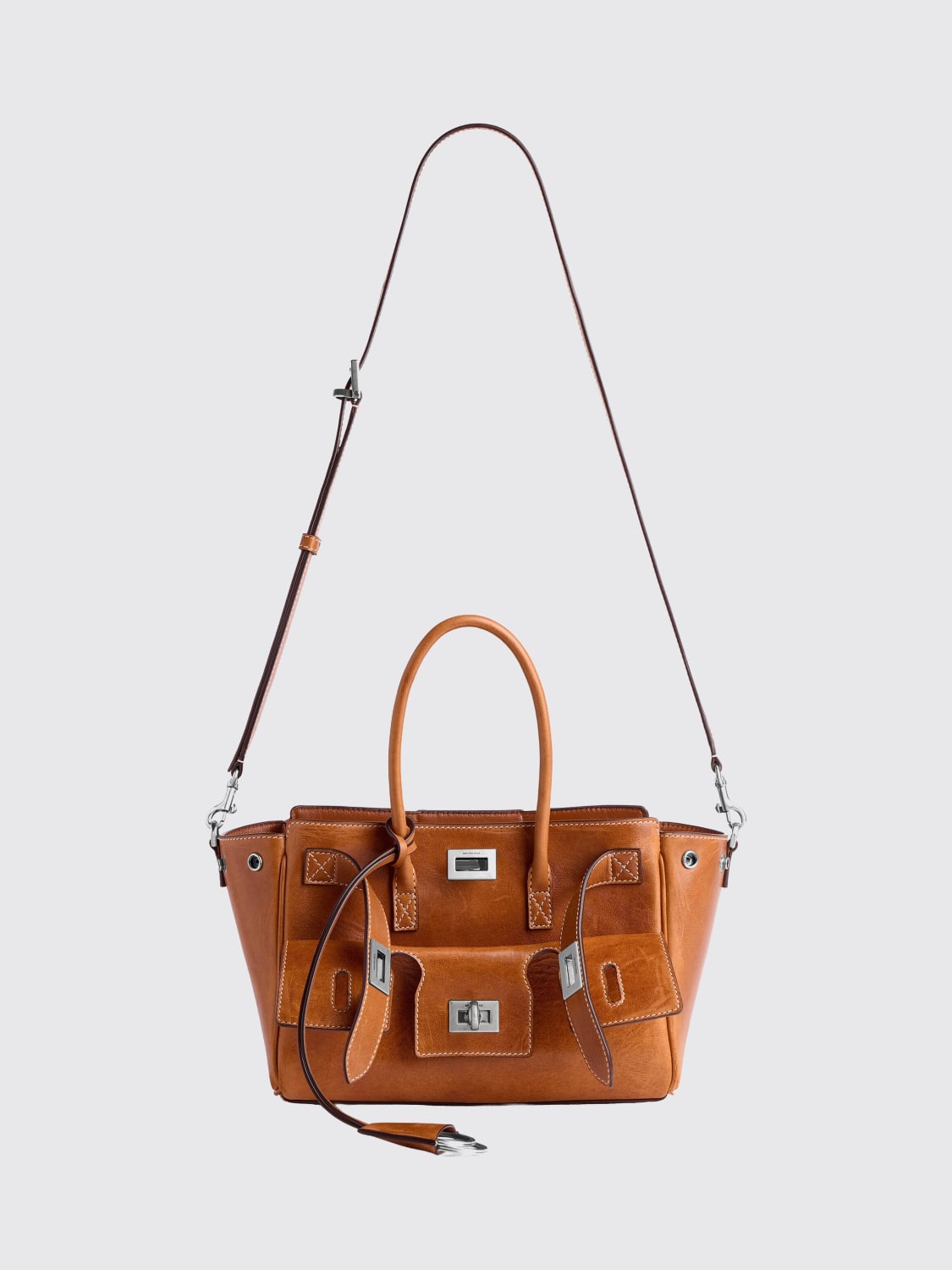 BALENCIAGA 미니백: 토트백 여성 Balenciaga, 브라운 - Img 3