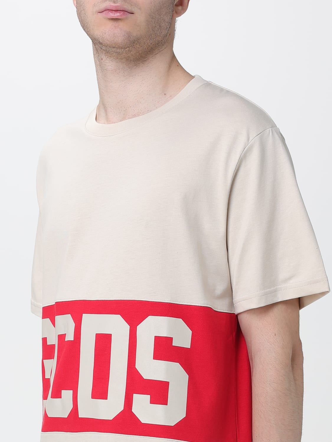 GCDS T-SHIRT: T-shirt men GCDS, Beige - Img 3