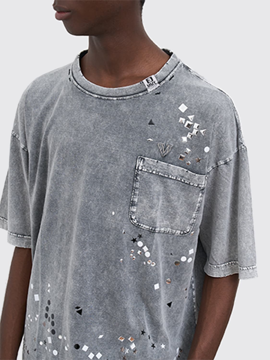 MAISON MIHARA YASUHIRO T恤: T恤 男士 Maison Mihara Yasuhiro, 灰色 - Img 4