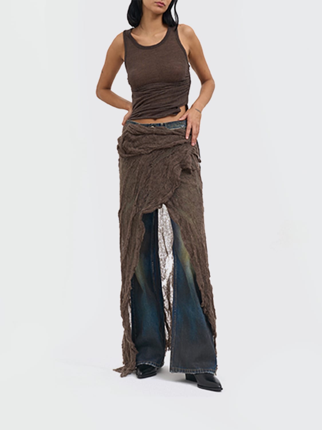 ANN DEMEULEMEESTER FALDA: Falda mujer Ann Demeulemeester, Verde - Img 2