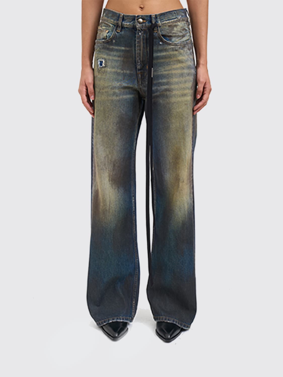ANN DEMEULEMEESTER JEANS: Pants woman Ann Demeulemeester, Gnawed Blue - Img 1
