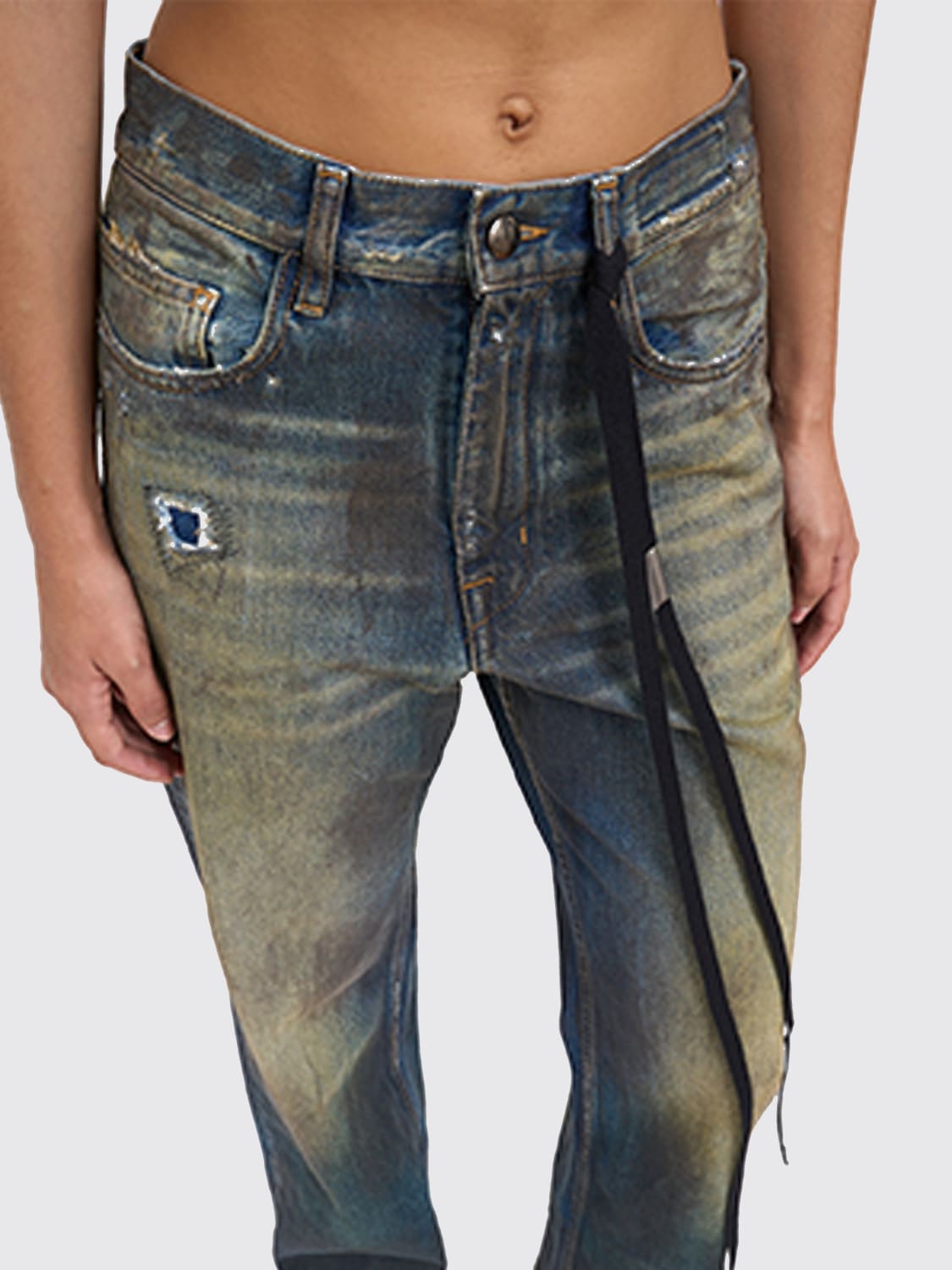 ANN DEMEULEMEESTER JEANS: Pants woman Ann Demeulemeester, Gnawed Blue - Img 5