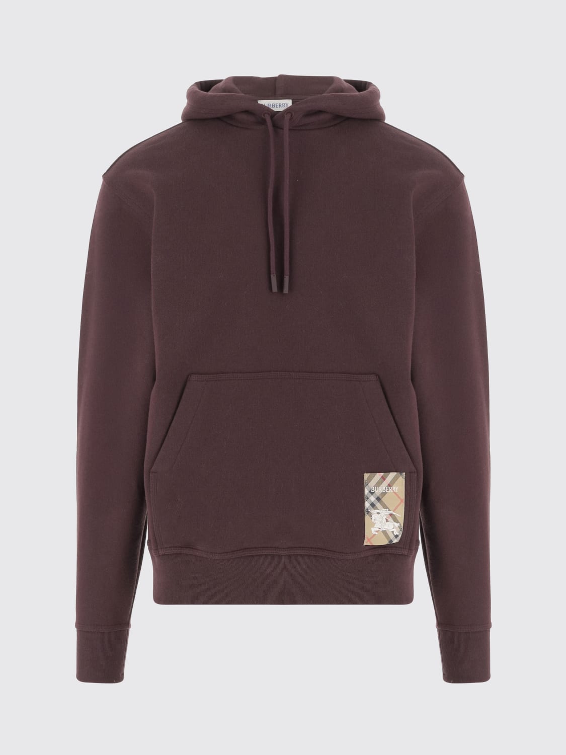 BURBERRY SWEATSHIRT: Pullover herren Burberry, Burgunderrot - Img 1