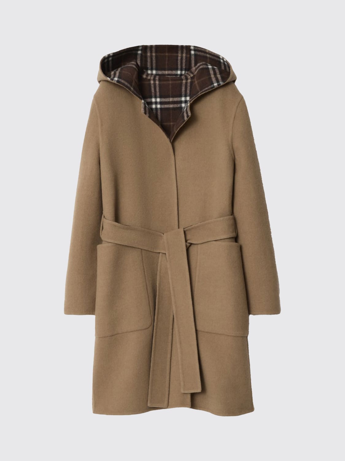 BURBERRY COAT: Coat woman Burberry, Beige - Img 1
