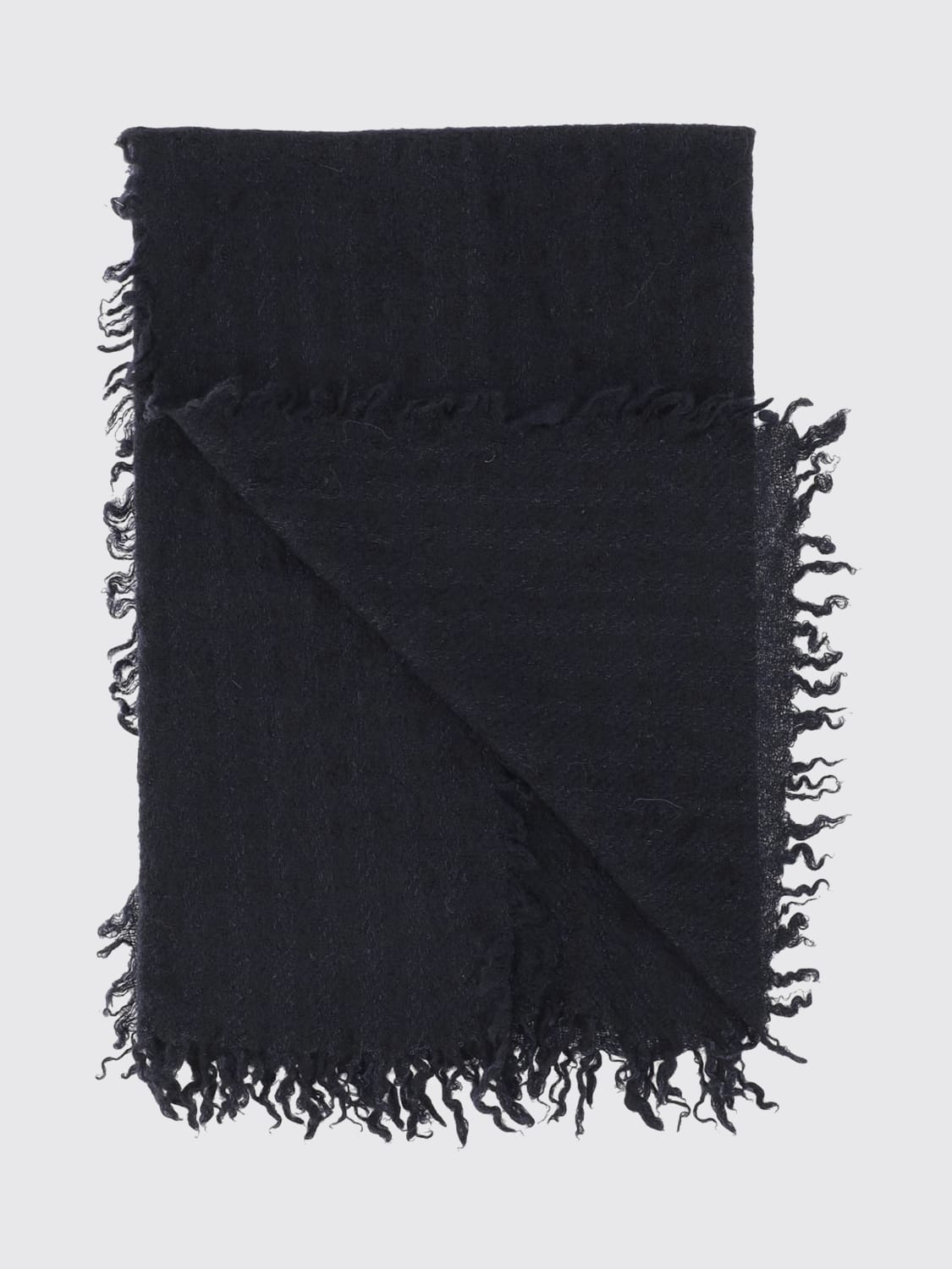 FALIERO SARTI SCIARPA: Sciarpa Faliero Sarti in misto cashmere con stampata a quadretti , Nero - Img 2