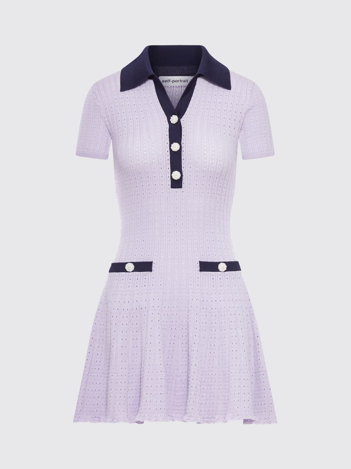 SELF-PORTRAIT DRESS: Dress woman Self-portrait, Lilac - Img 1