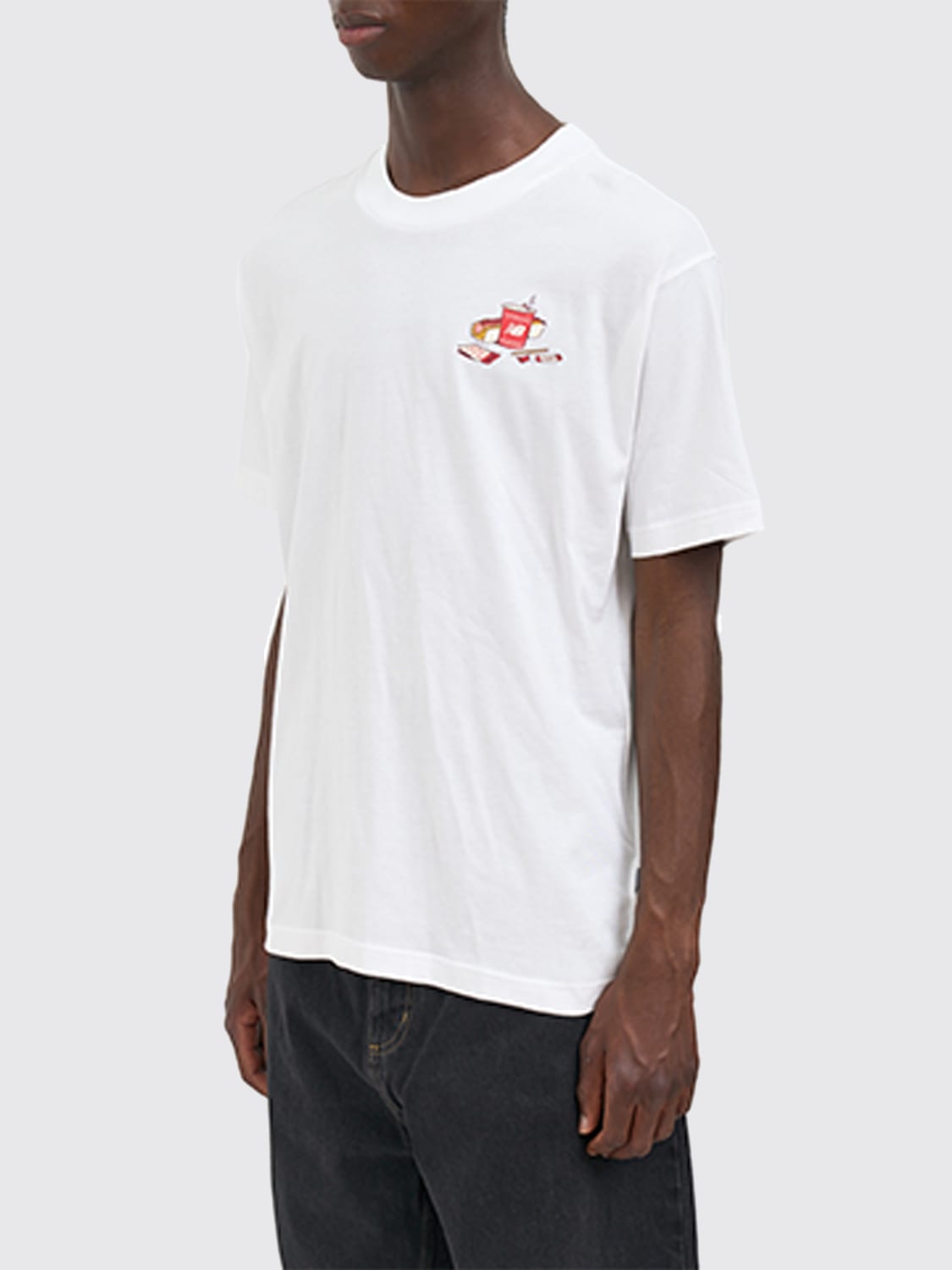 NEW BALANCE T-SHIRT: T-shirt New Balance in cotone stampato , Bianco - Img 3