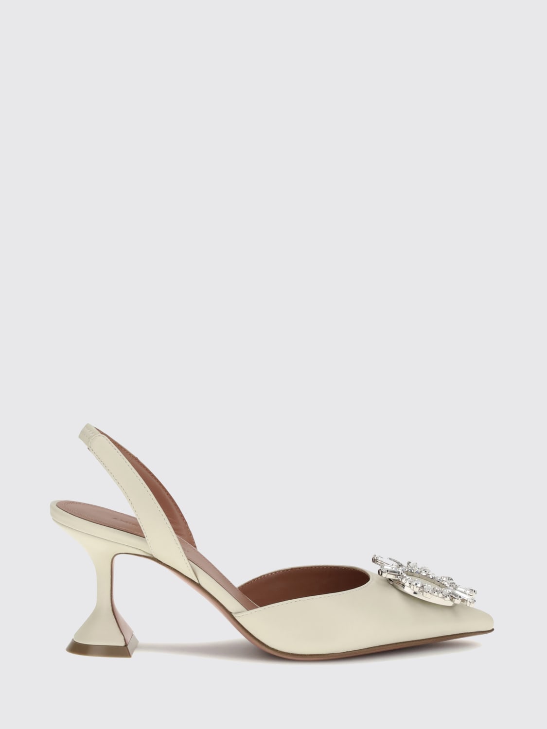 AMINA MUADDI PUMP: Shoes woman Amina Muaddi, Cream - Img 1
