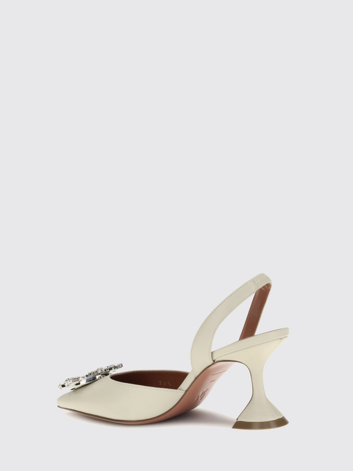 AMINA MUADDI PUMP: Shoes woman Amina Muaddi, Cream - Img 3