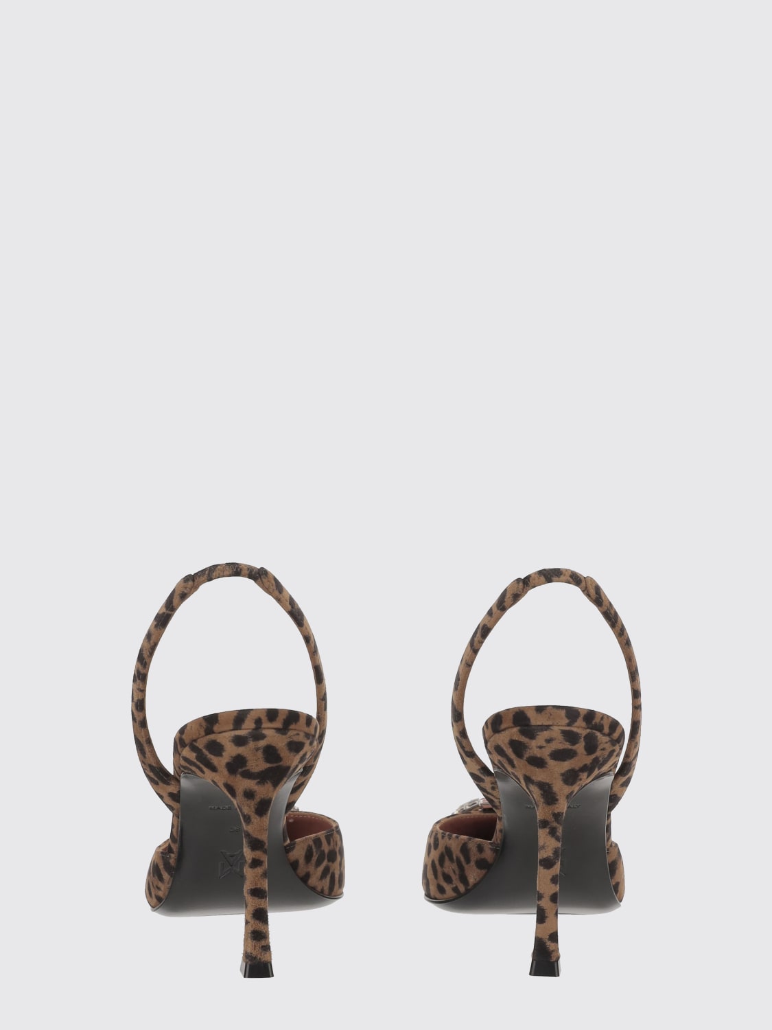 AMINA MUADDI PUMP: High heel shoes woman Amina Muaddi, Brown - Img 3