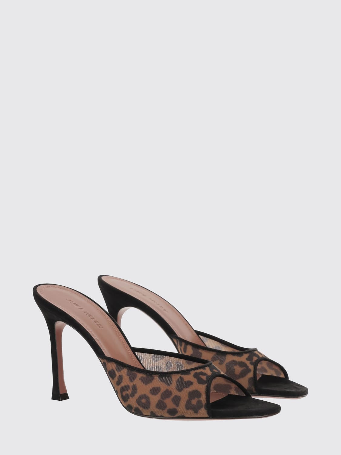 AMINA MUADDI HEELED SANDAL: High heel shoes woman Amina Muaddi, Brown - Img 2