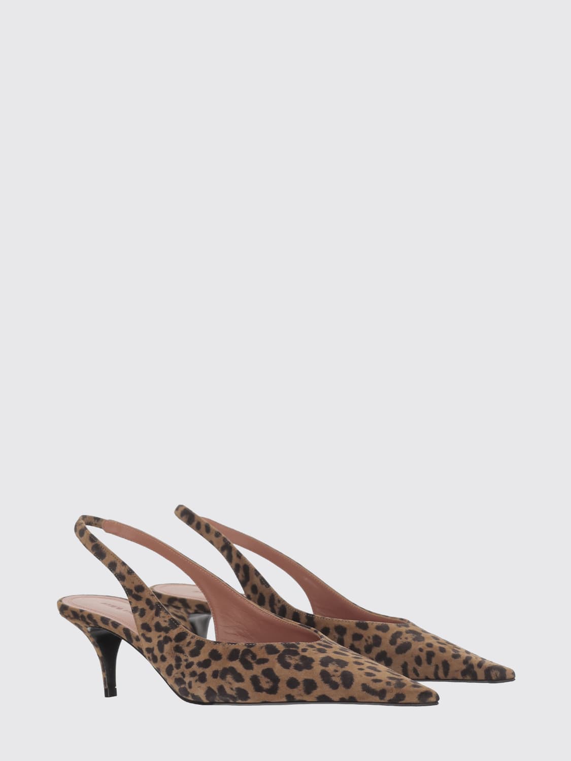 AMINA MUADDI PUMP: High heel shoes woman Amina Muaddi, Brown - Img 2