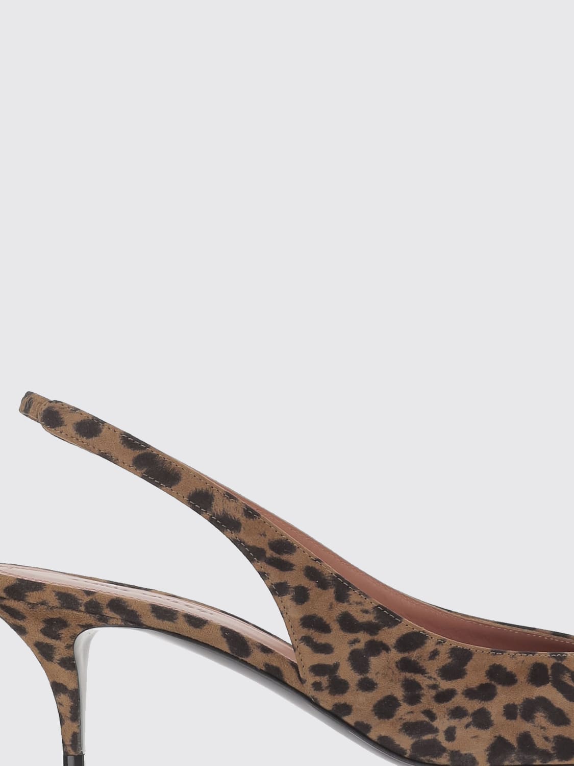 AMINA MUADDI PUMP: High heel shoes woman Amina Muaddi, Brown - Img 4