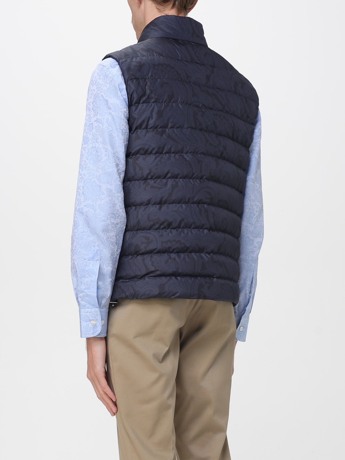 ETRO GILET: Gilet trapuntato Etro in nylon , Blue - Img 3