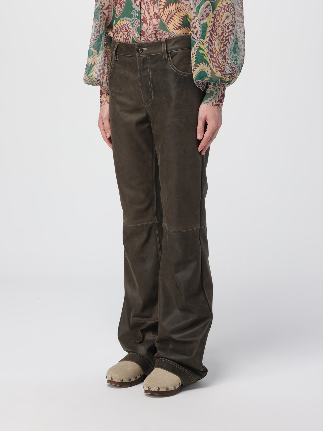 ETRO PANTS: Pants woman Etro, Military - Img 4