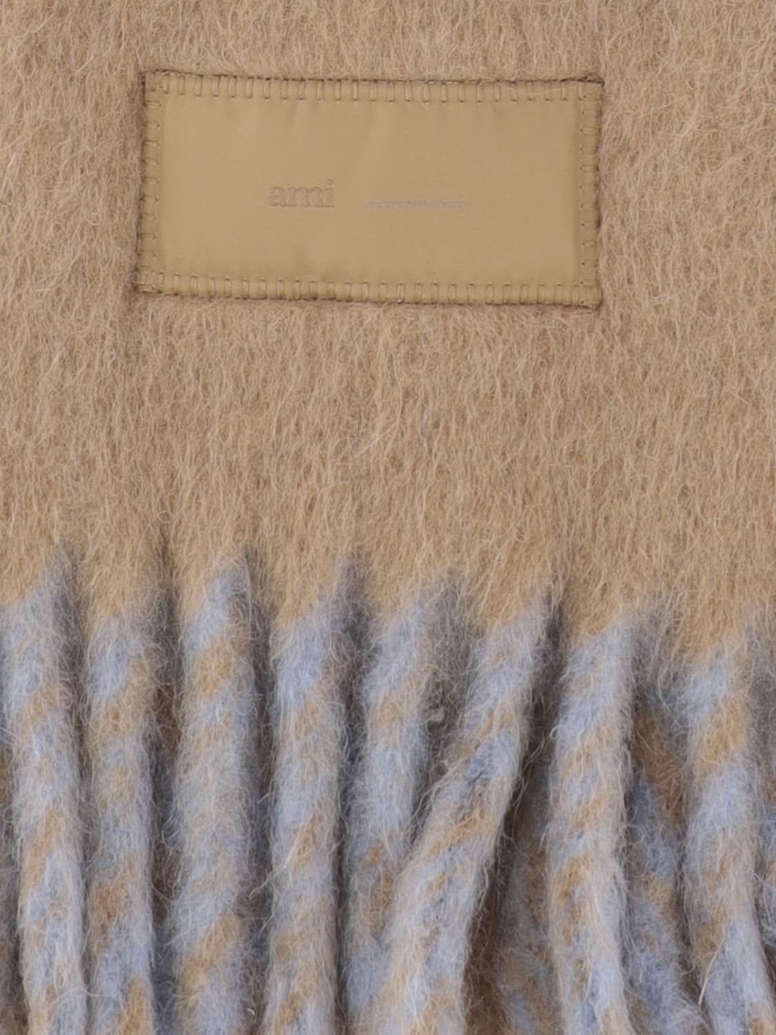 AMI PARIS 围巾: 围巾 女士 Ami Paris, 米色 - Img 3