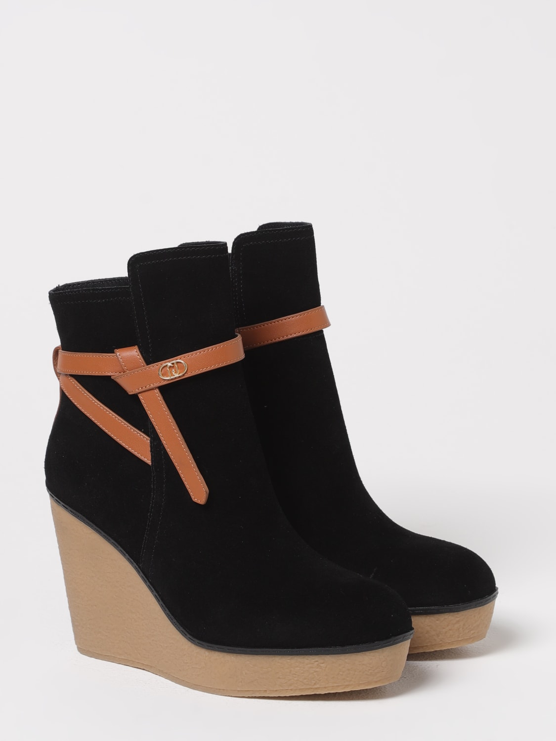 LIU JO BOOTS: Flat ankle boot woman Liu Jo, Black - Img 2