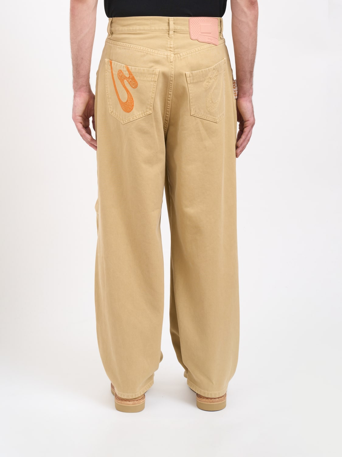 PDF 裤子: 裤子 男士 Pdf, 米色 - Img 2