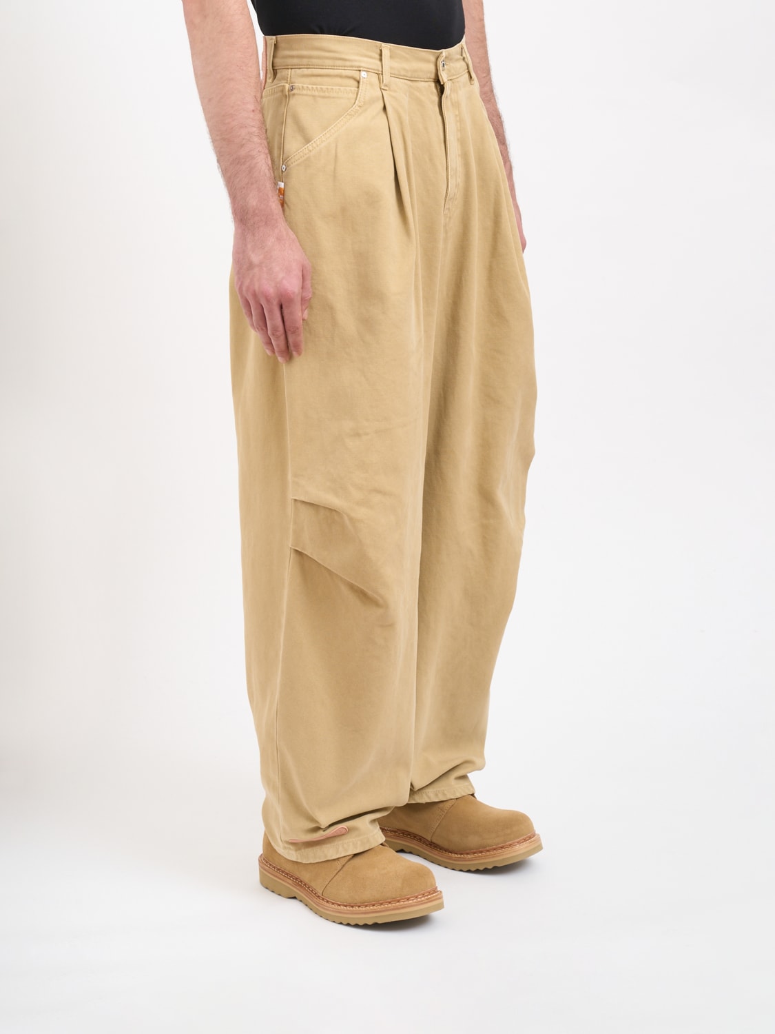 PDF 裤子: 裤子 男士 Pdf, 米色 - Img 3