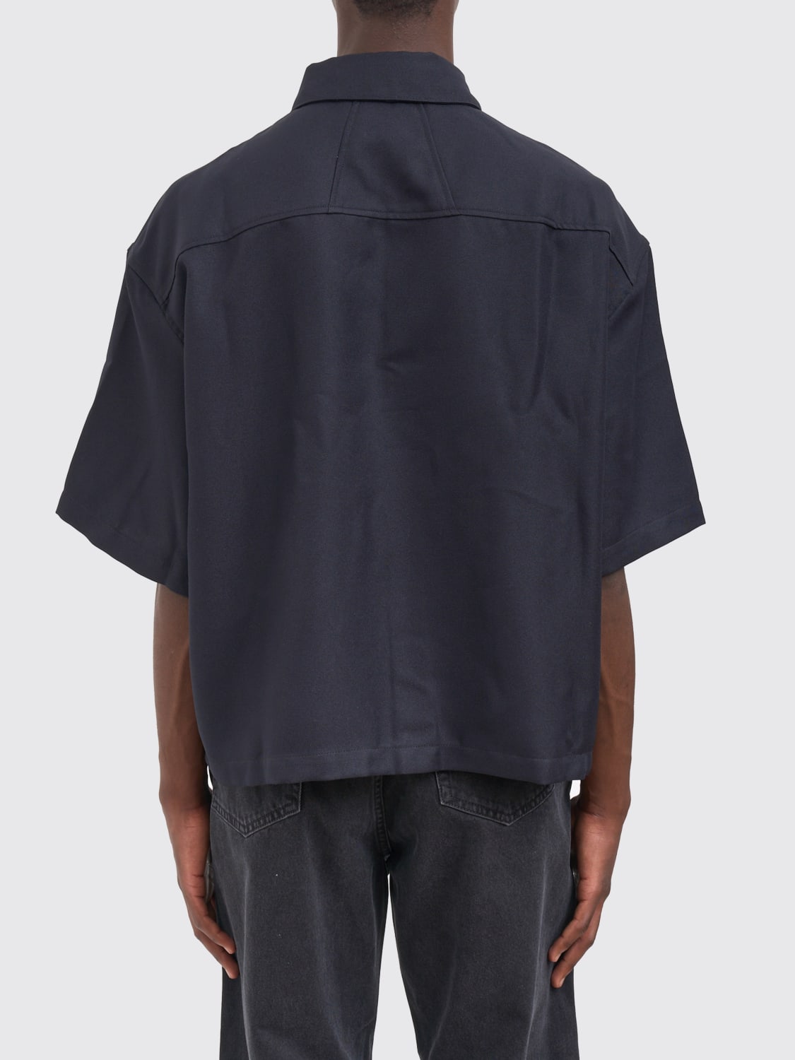 RHUDE CAMICIA: Camicia Rhude in cotone con logo , Nero - Img 2