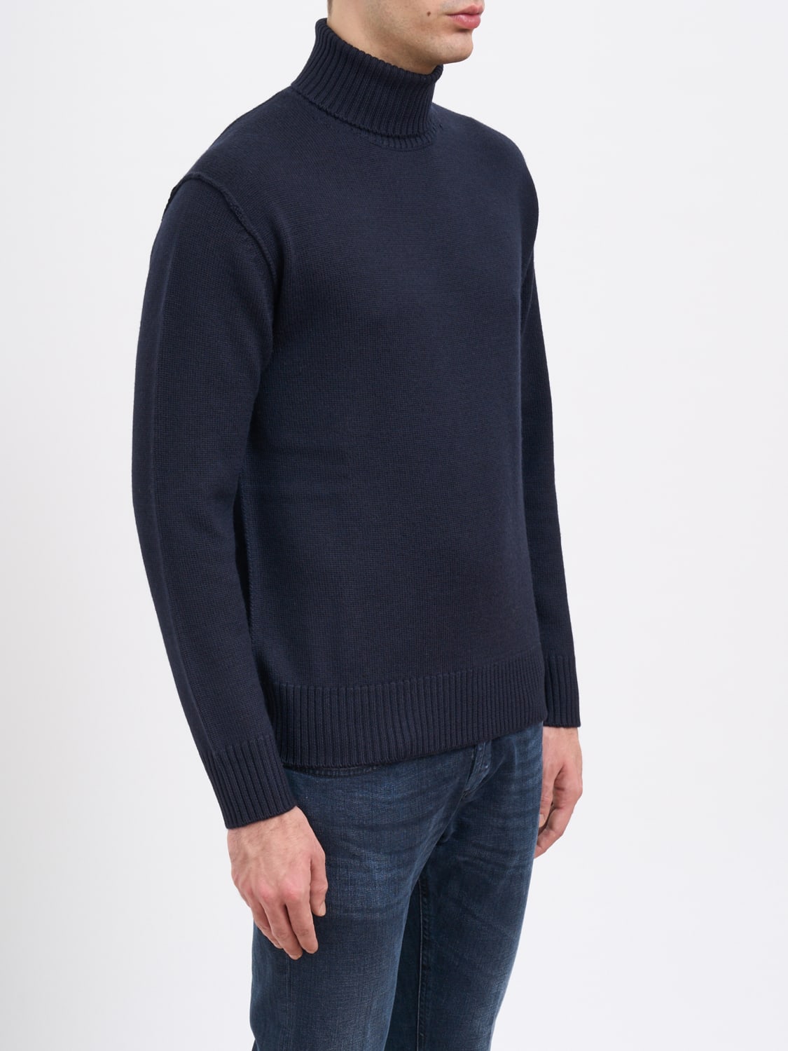 PAOLO PECORA SWEATER: Sweater men Paolo Pecora, Blue - Img 3