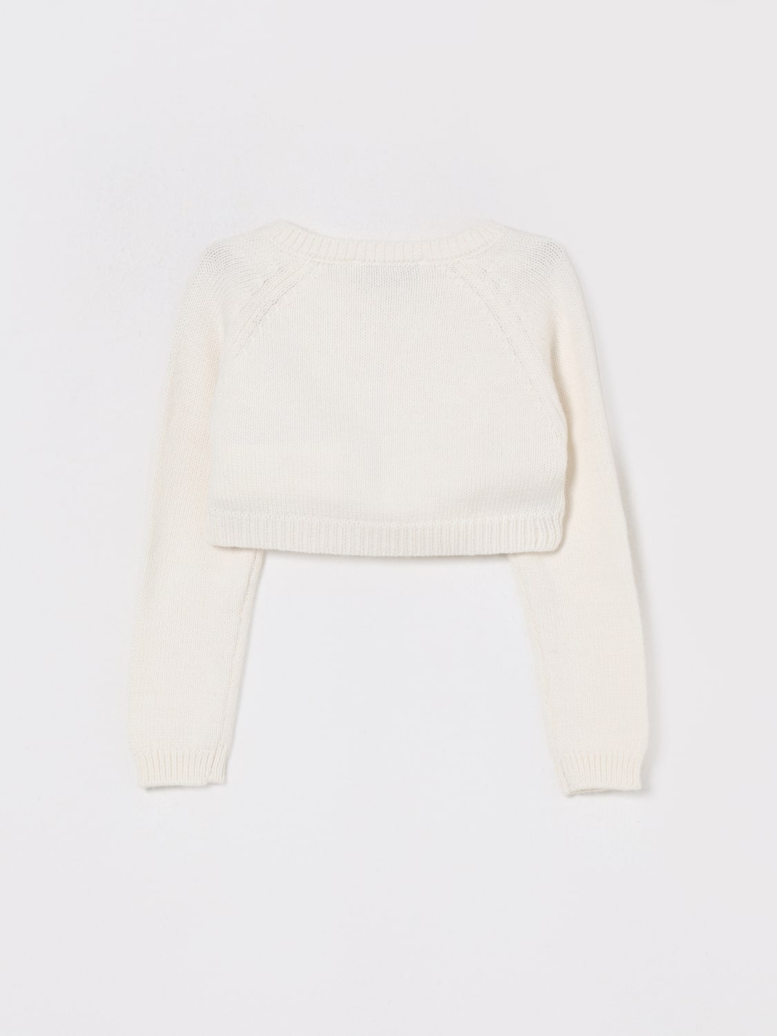 MONNALISA MAGLIA: Cardigan di lana Monnalisa, Bianco - Img 2