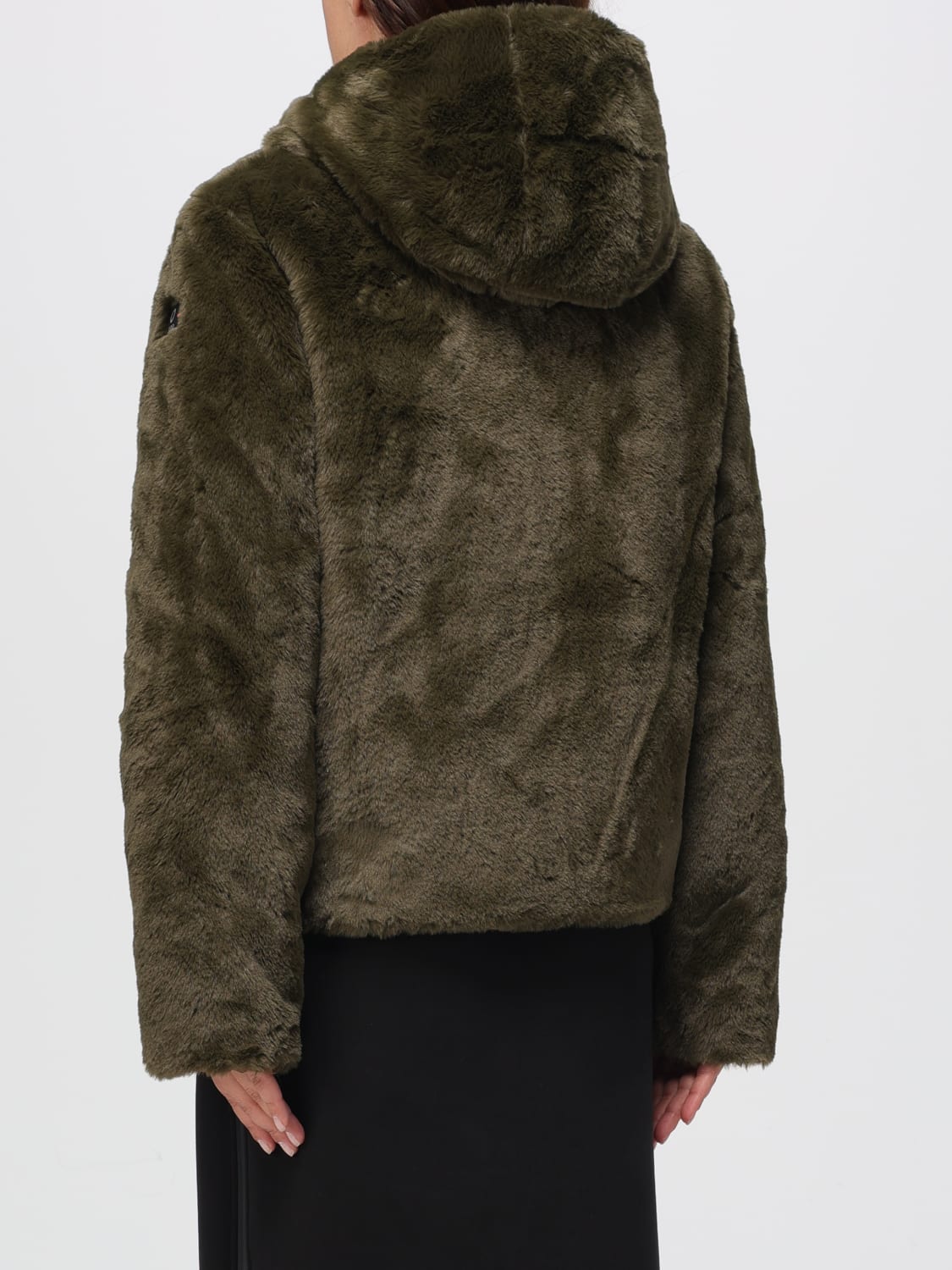 SUNS BOARDS FUR COAT: Fur coat woman Suns Boards, Green - Img 2