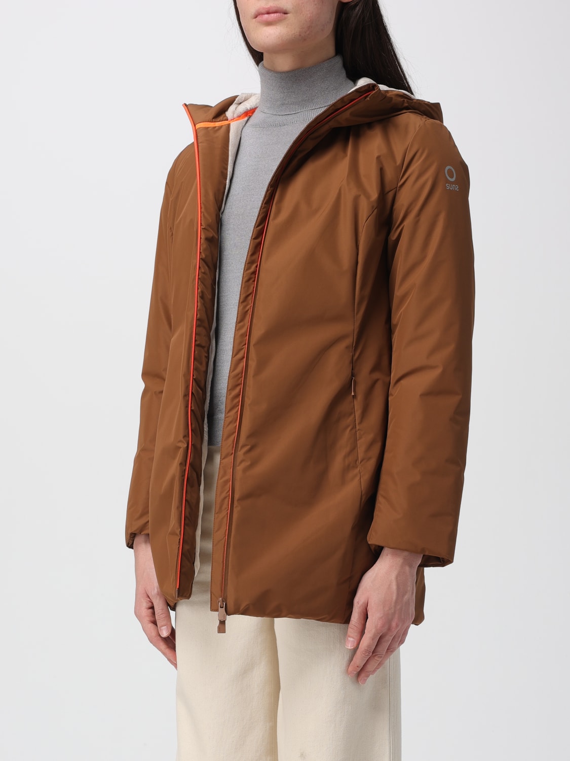 SUNS BOARDS ABRIGO: Chaqueta mujer Suns Boards, Marrón - Img 3