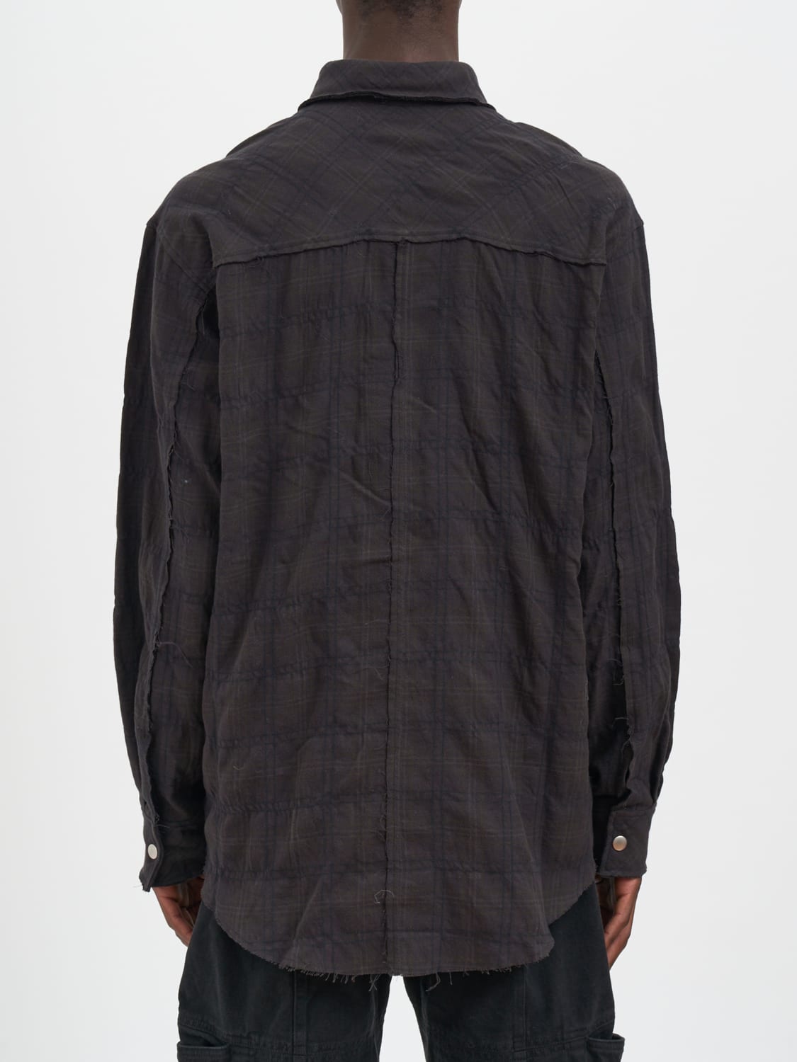 ANDREA YA'AQOV CAMICIA: Camicia Andrea Ya'aqov in lana e cotone , Marrone - Img 2