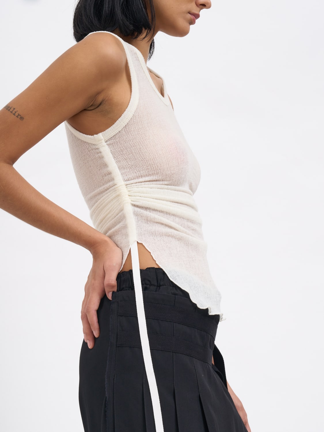 ANN DEMEULEMEESTER TOP: Top damen Ann Demeulemeester, Weiß - Img 4