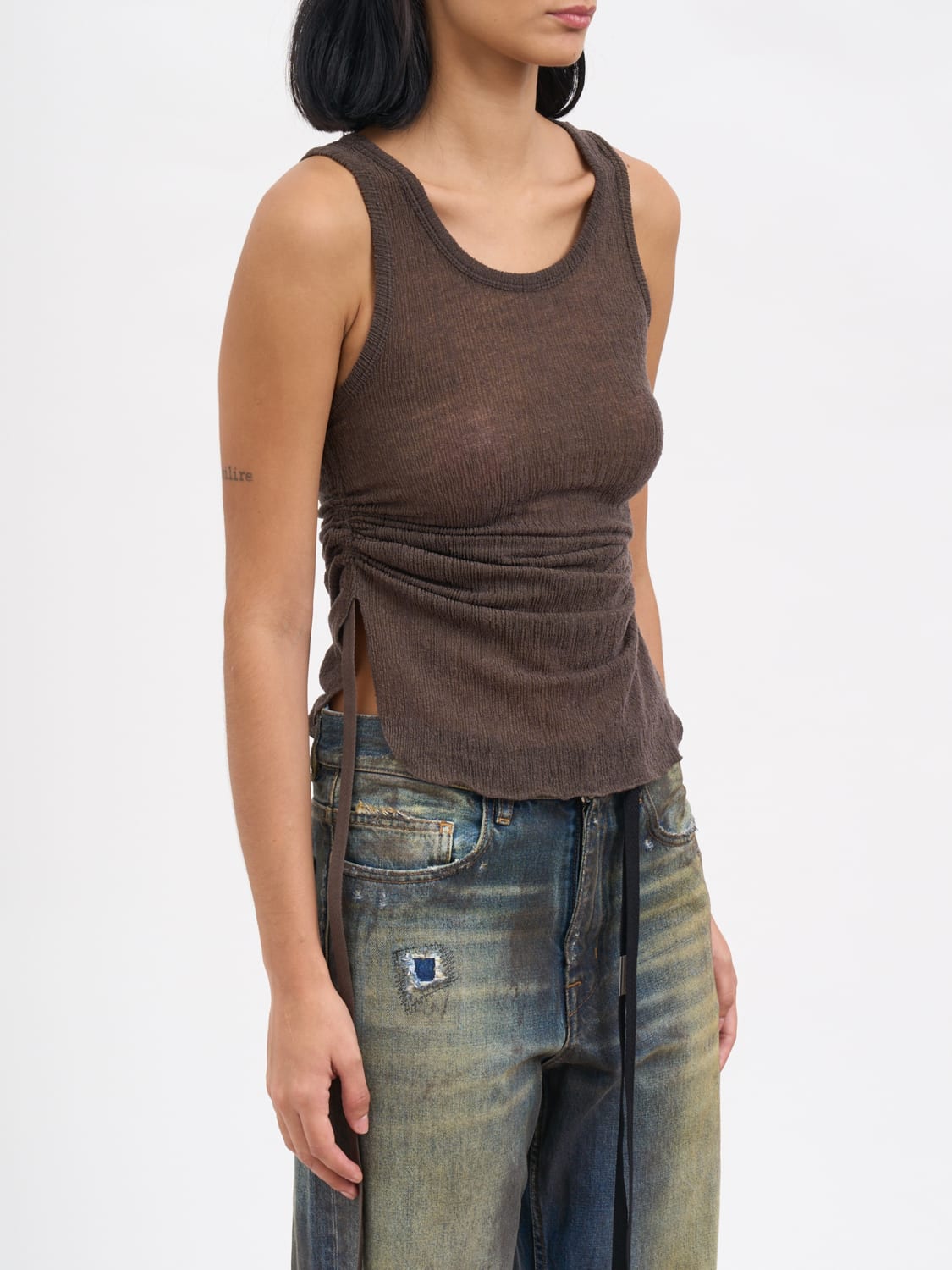 ANN DEMEULEMEESTER TOP: Top woman Ann Demeulemeester, Green - Img 3