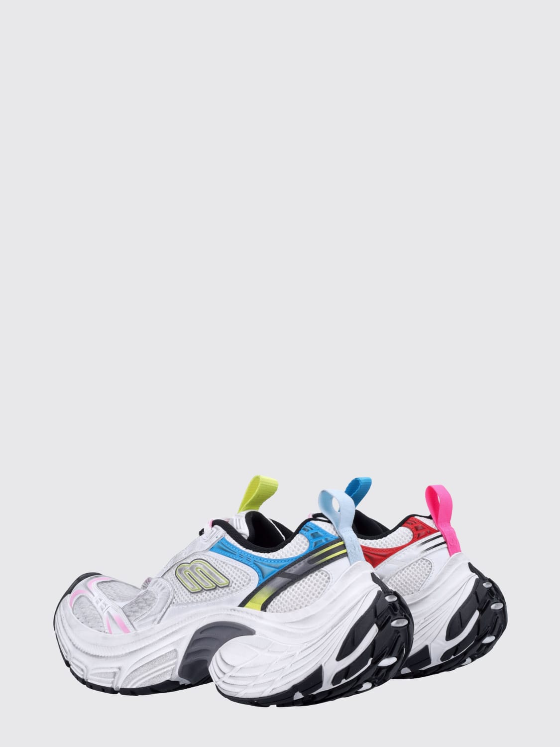 BALENCIAGA SNEAKERS: Sneakers Triple S Balenciaga in pelle sintetica effetto used , Bianco - Img 3