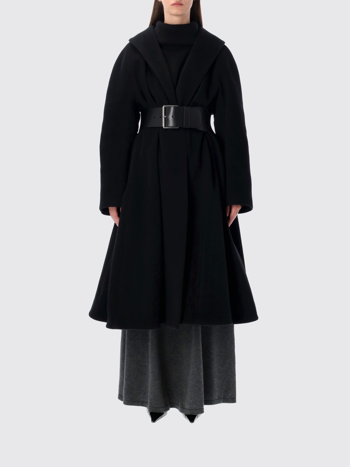 BALENCIAGA COAT: Coat woman Balenciaga, Black - Img 1