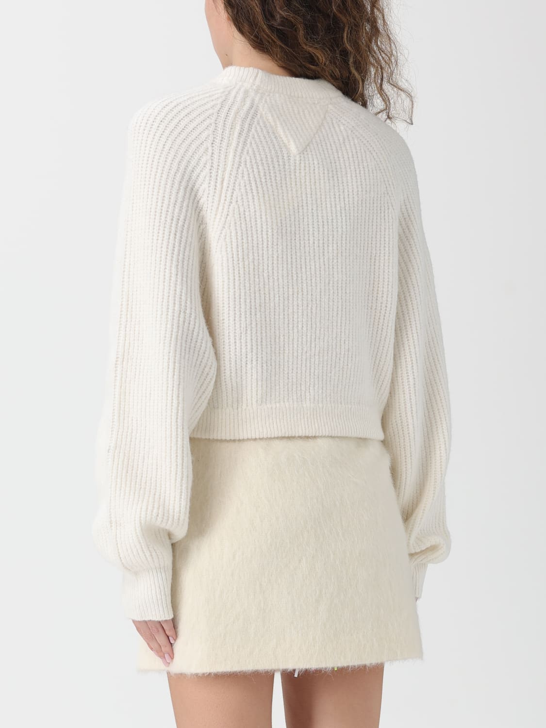 TOMMY JEANS MAGLIA: Maglia di misto lana con logo Tommy Jeans, Bianco - Img 2