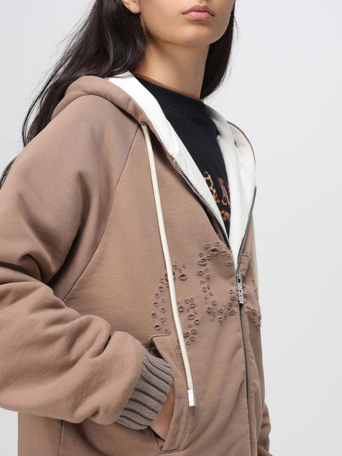 GCDS SWEATSHIRT: Pullover damen GCDS, Beige - Img 4