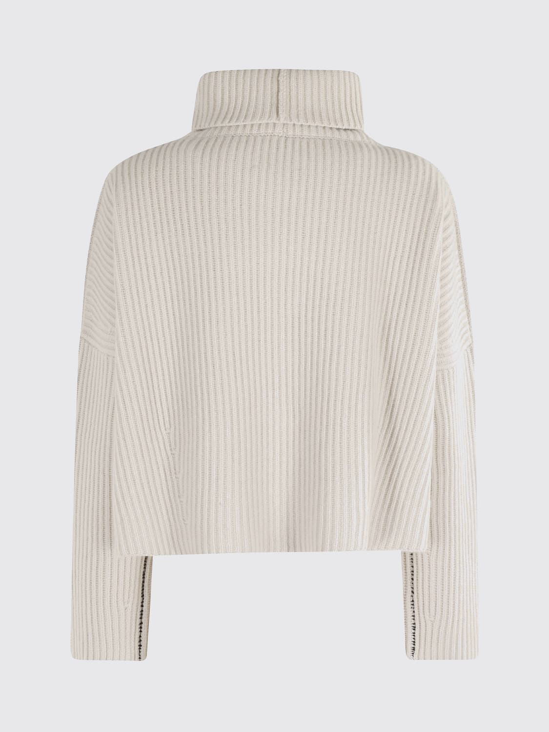 ROBERTO COLLINA MAGLIA: Maglia a dolcevita basic in cotone Roberto Collina, Panna - Img 2