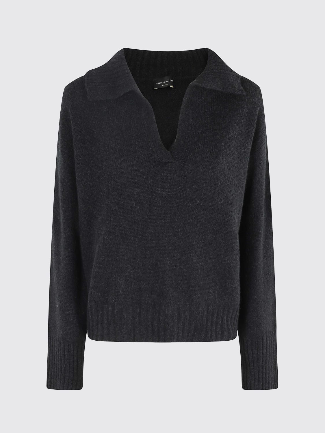 ROBERTO COLLINA POLO衫: 裤子 女士 Roberto Collina, 黑色 - Img 1