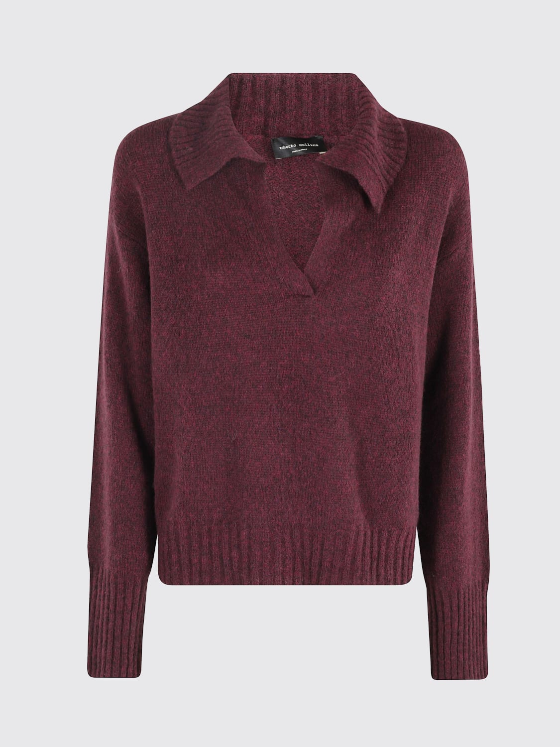 ROBERTO COLLINA POLO: Pantalones mujer Roberto Collina, Granate - Img 1