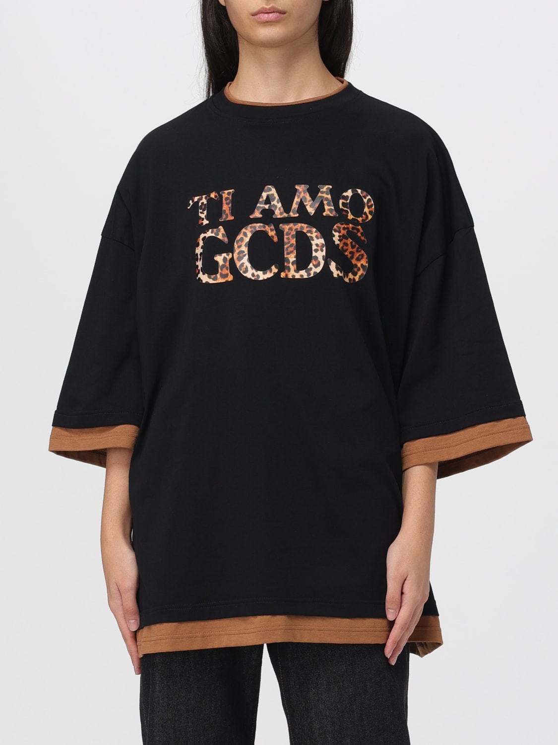 GCDS CAMISETA: Camiseta mujer GCDS, Negro - Img 1