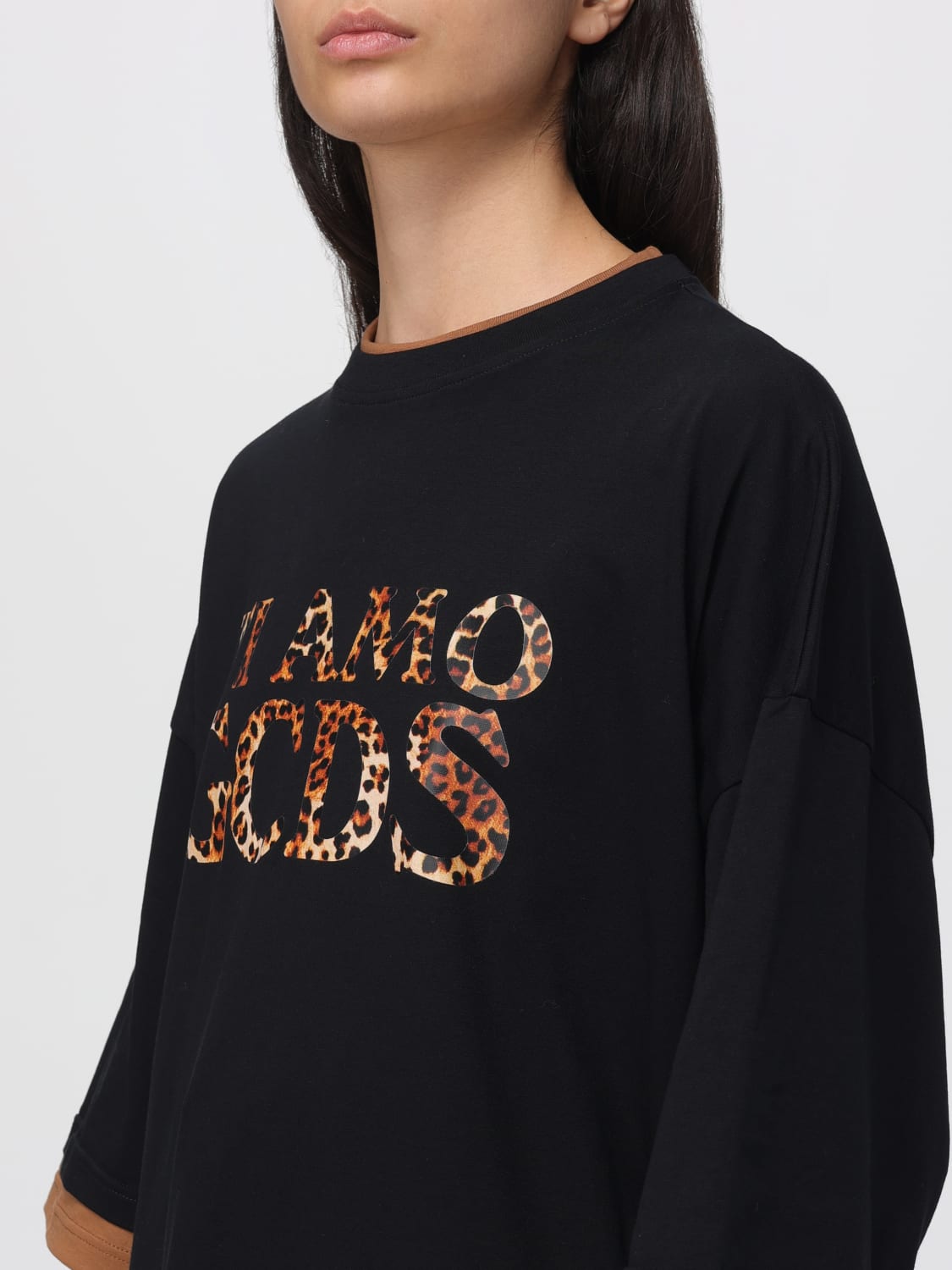 GCDS CAMISETA: Camiseta mujer GCDS, Negro - Img 3