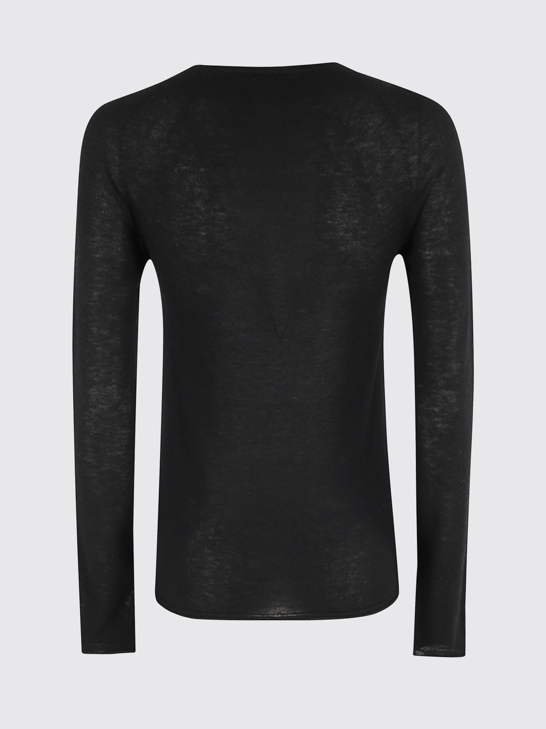 ROBERTO COLLINA MAGLIA: Pullover girocollo Roberto Collina in cotone , Nero - Img 2