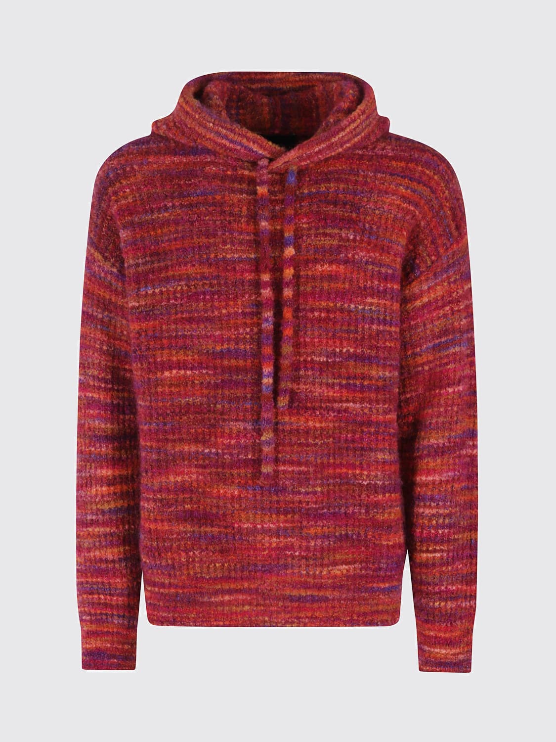 ROBERTO COLLINA FELPA: Felpa con cappuccio Roberto Collina in misto lana , Viola - Img 1