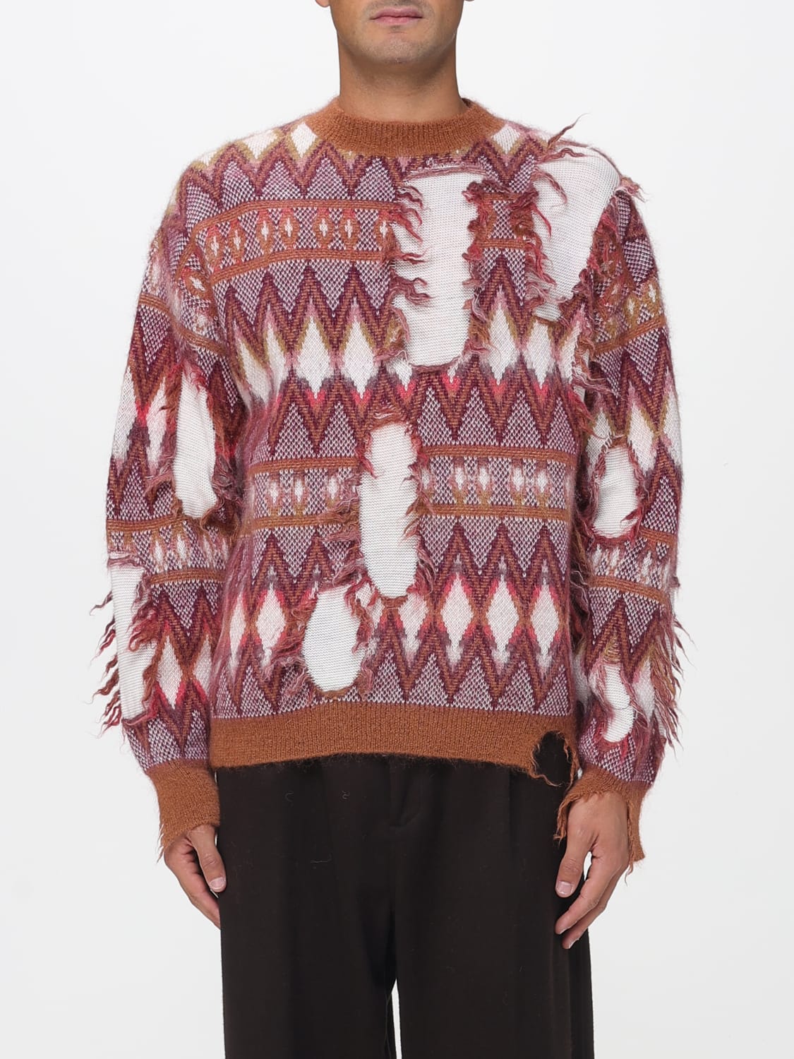 LANEUS SWEATER: Sweater men Laneus, Brown - Img 1