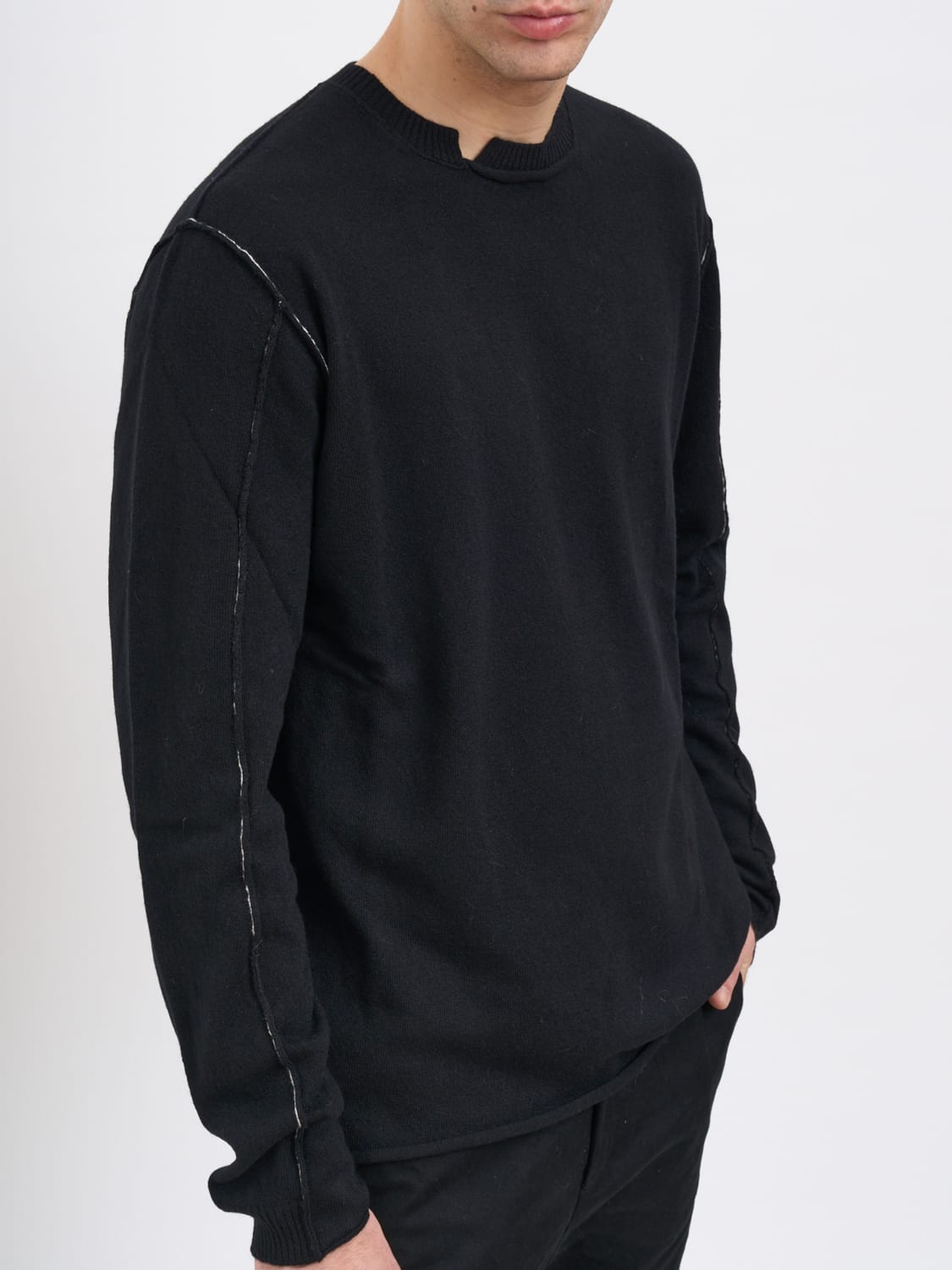 ISABEL BENENATO SWEATER: Sweater men Isabel Benenato, Black - Img 4