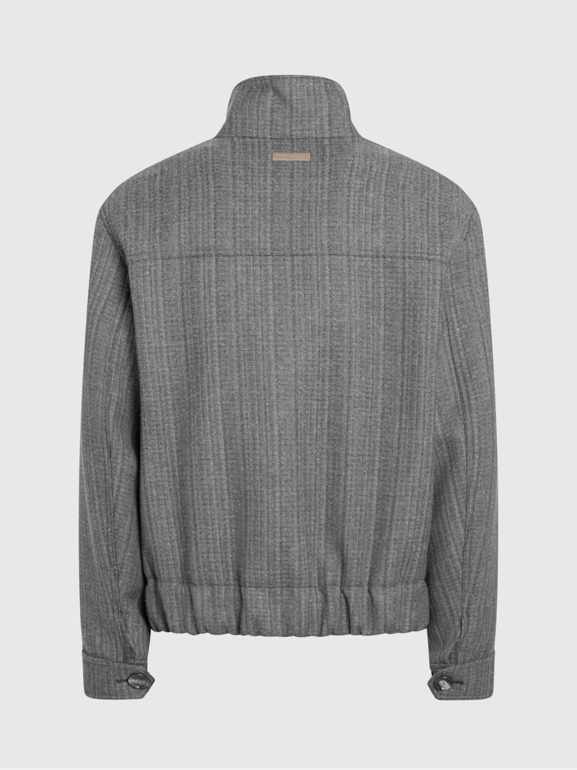 AMI PARIS GIACCA: Bomber Ami Paris in misto lana chevron, Grigio - Img 2