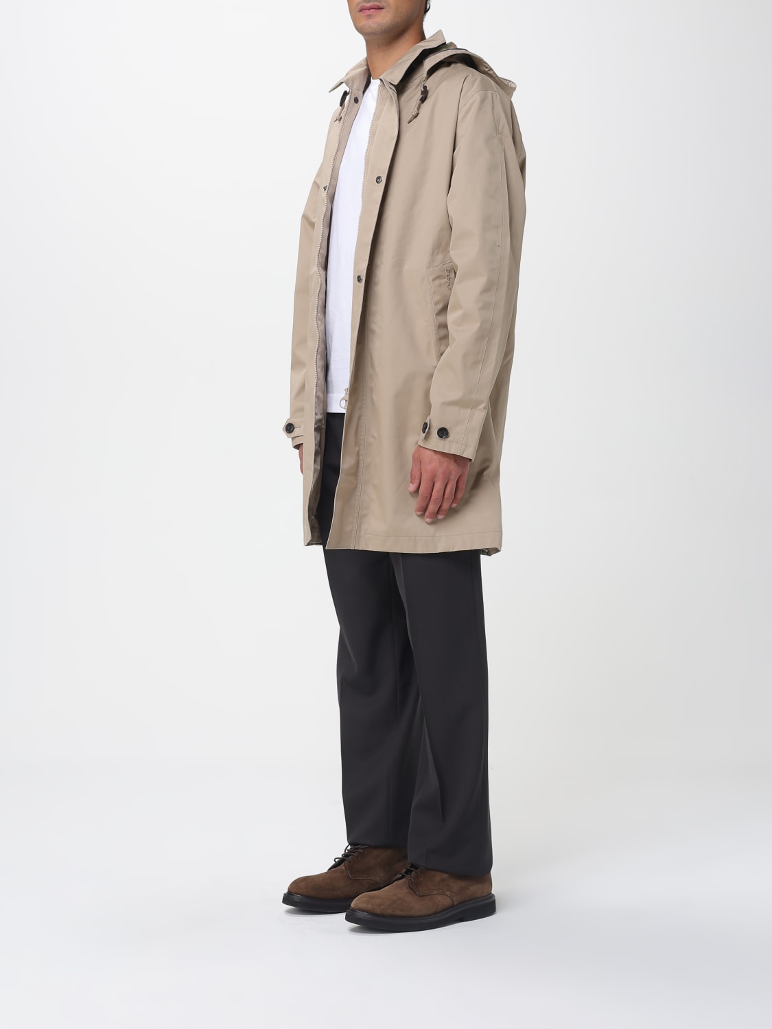 BARBOUR COAT: Coat men Barbour, Beige - Img 3