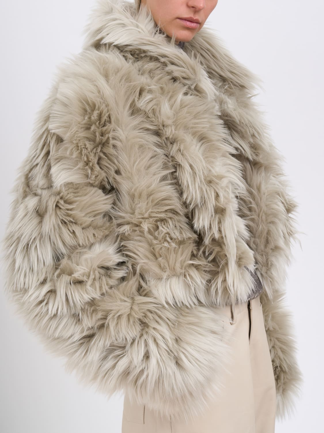 THELATEST PELZMANTEL: Jacke damen Thelatest, Grau - Img 5