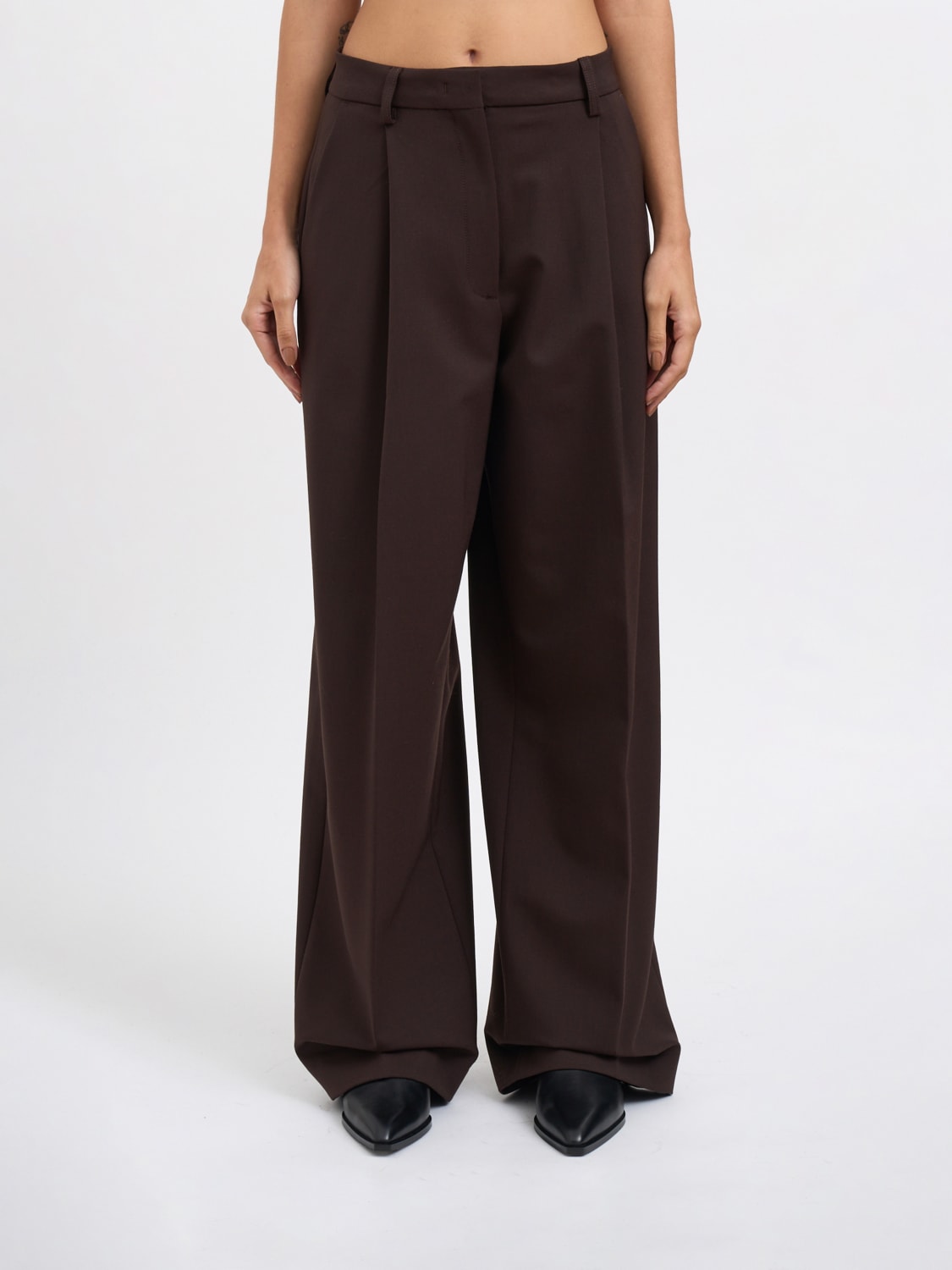 THELATEST PANTS: Pants woman Thelatest, Brown - Img 1