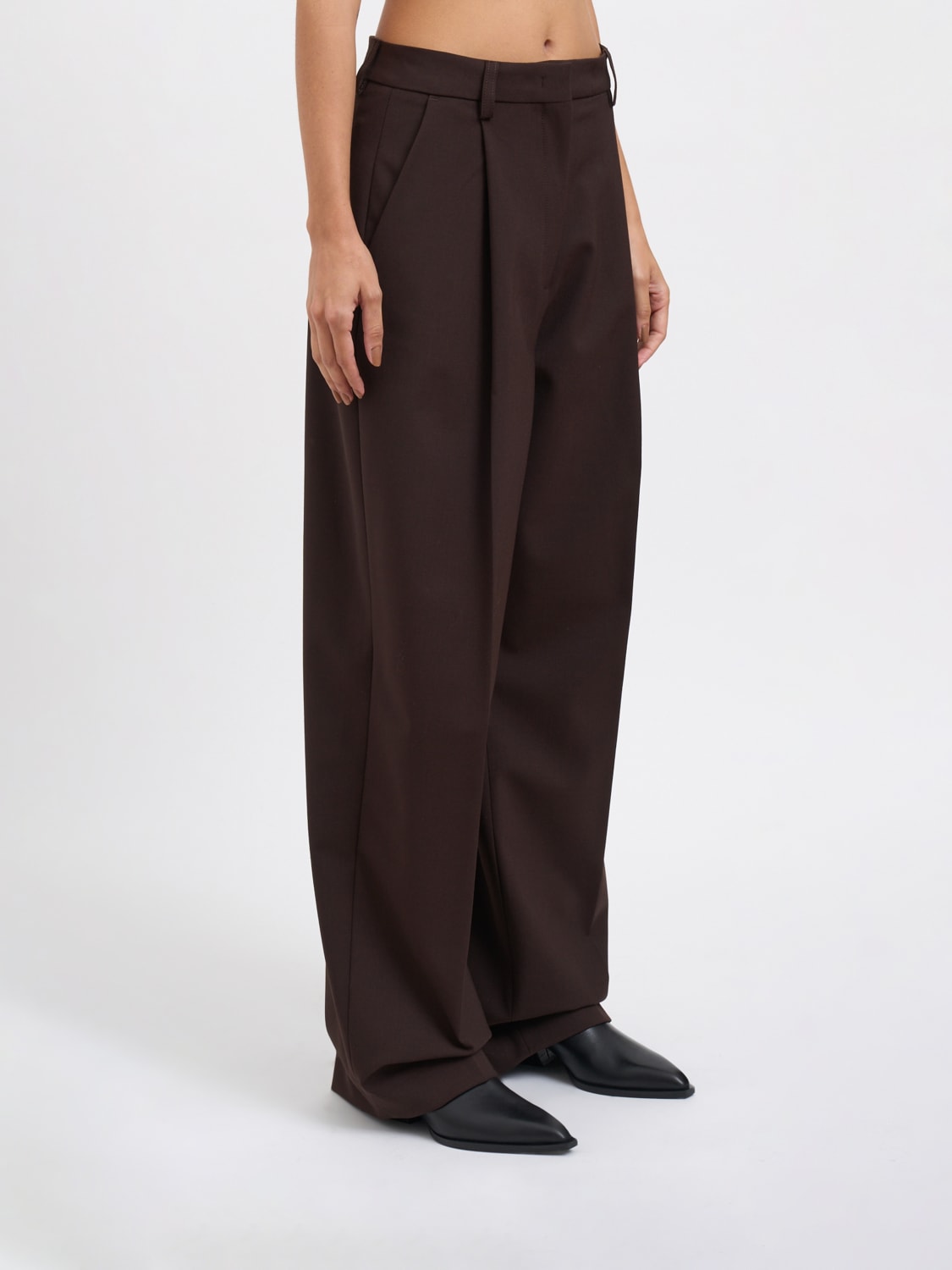 THELATEST PANTS: Pants woman Thelatest, Brown - Img 3